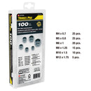 Trades Pro 100 Pc. Metric Nylon Locknut Assortment - 836405