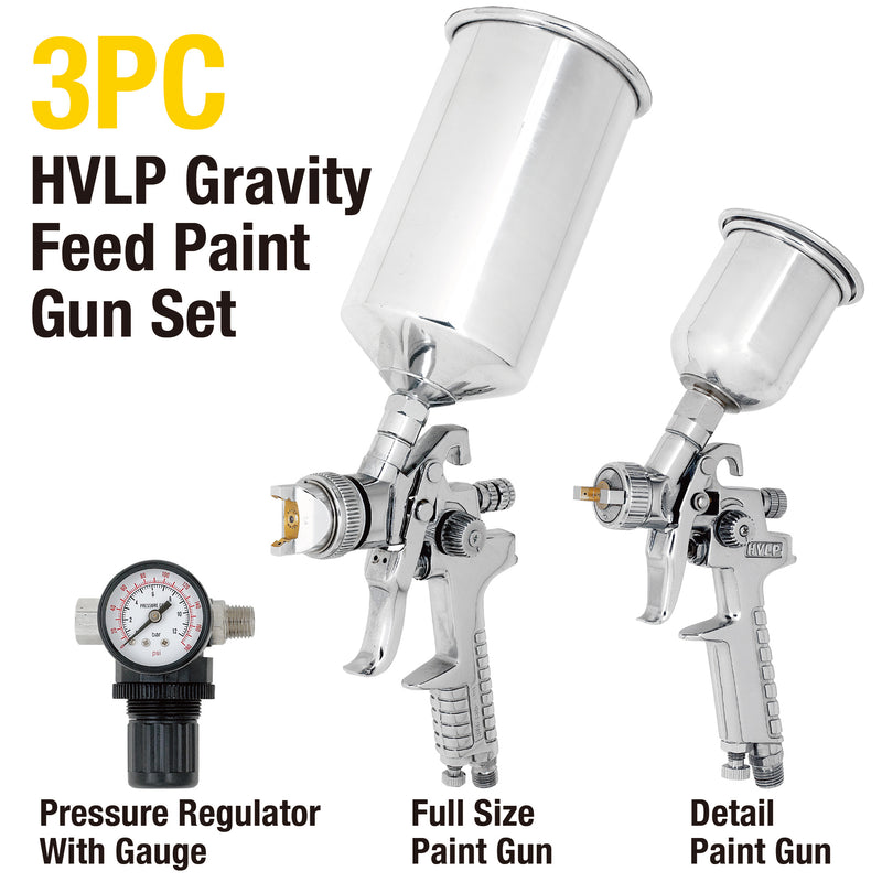 TradesPro 3 Pc. Hvlp Paint Spray Gun Set - 837234