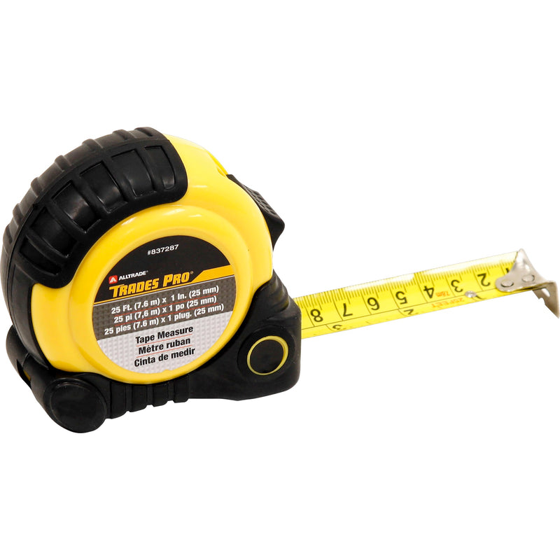 Trades Pro 25-Feet x 1-Inch Tape Measure, SAE and Metric, 837287