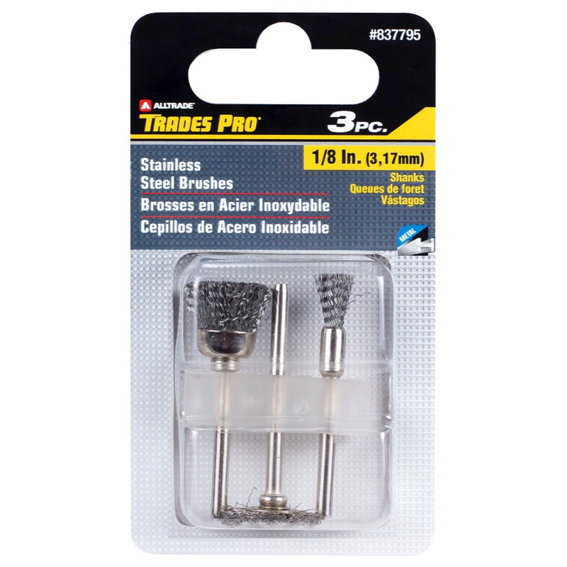 Trades Pro 3 Pc Wire Brushes - 837795
