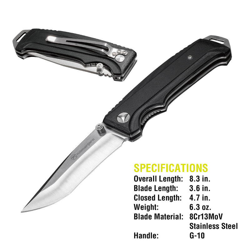 Allatro 8 in. Folding Knife - Polished Blade