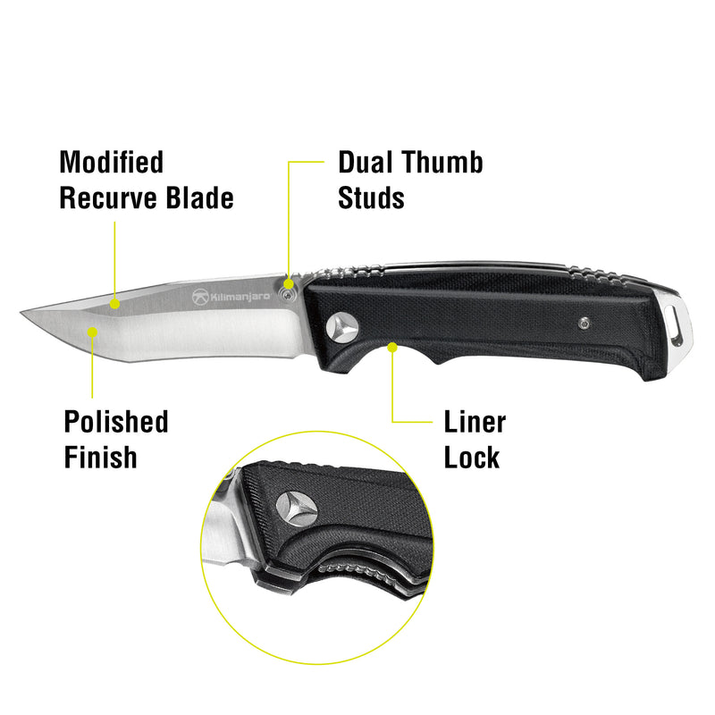 Allatro 8 in. Folding Knife - Polished Blade