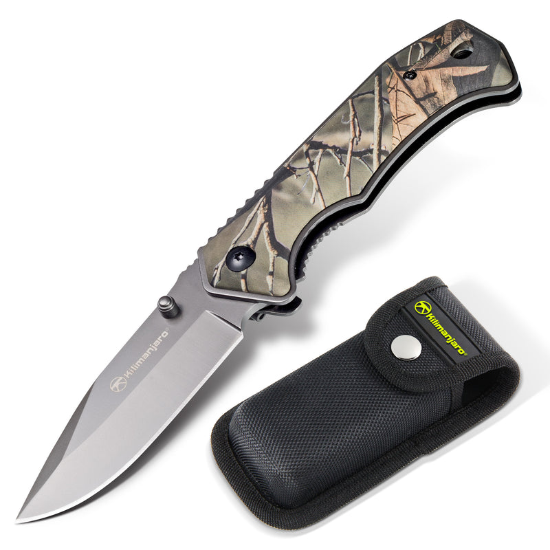 Victus 8 in. Folding Knife - Drop Point Blade - Camo