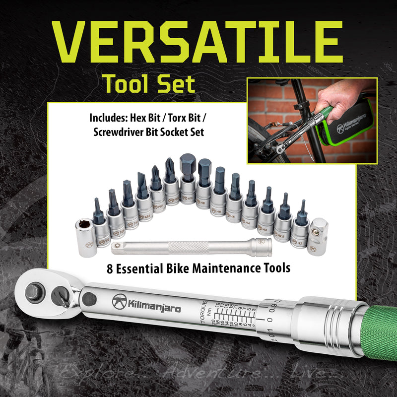 Kilimanjaro Click Torque Wrench Set 1/4-Inch Drive -2 to 20 NM - 910524ECE