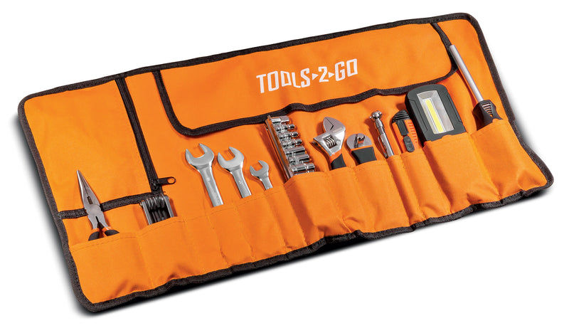 Tools2Go 83 Piece Tool Set with Roll-Up Pouch for Motorcycle, Auto, ATV - 240119