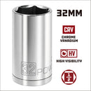 Powerbuilt 1/2 Inch Drive 32 MM 6 Point Deep Socket - 940123