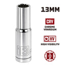1/2 in. Dr. Sockets - Metric Deep - 12 Pt.