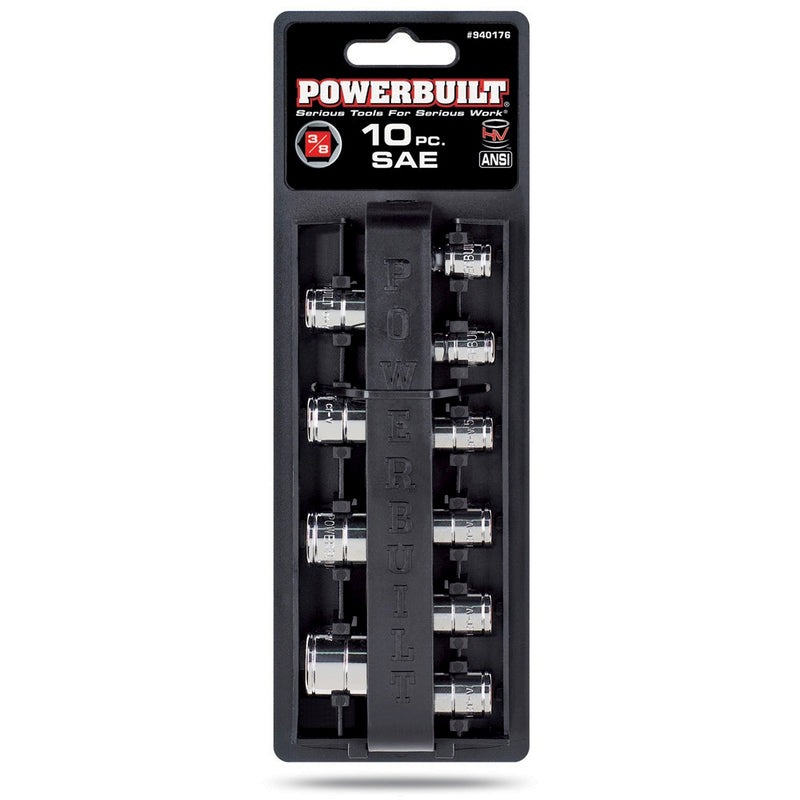 Powerbuilt 10 Piece 3/8-Inch Drive SAE 6 Point Socket Set,1/4-Inch to 13/16-Inch