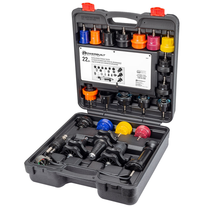 22 Piece Cooling System Pressure Testing Kit