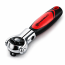 Powerbuilt 3/8 Inch Drive Swivel Head Stubby Ratchet - 940482