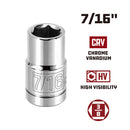 Powerbuilt 3/8 in. Drive x 7/16 in. 6 Point SAE Socket - 940526