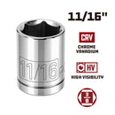 Powerbuilt 3/8 in. Drive x 11/16 in. 6 Point SAE Socket - 940530