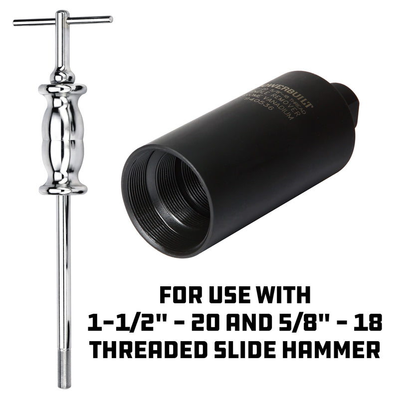 Spindle Removal Socket for Slide Hammer, 1/2"- 20, 5/8"-18