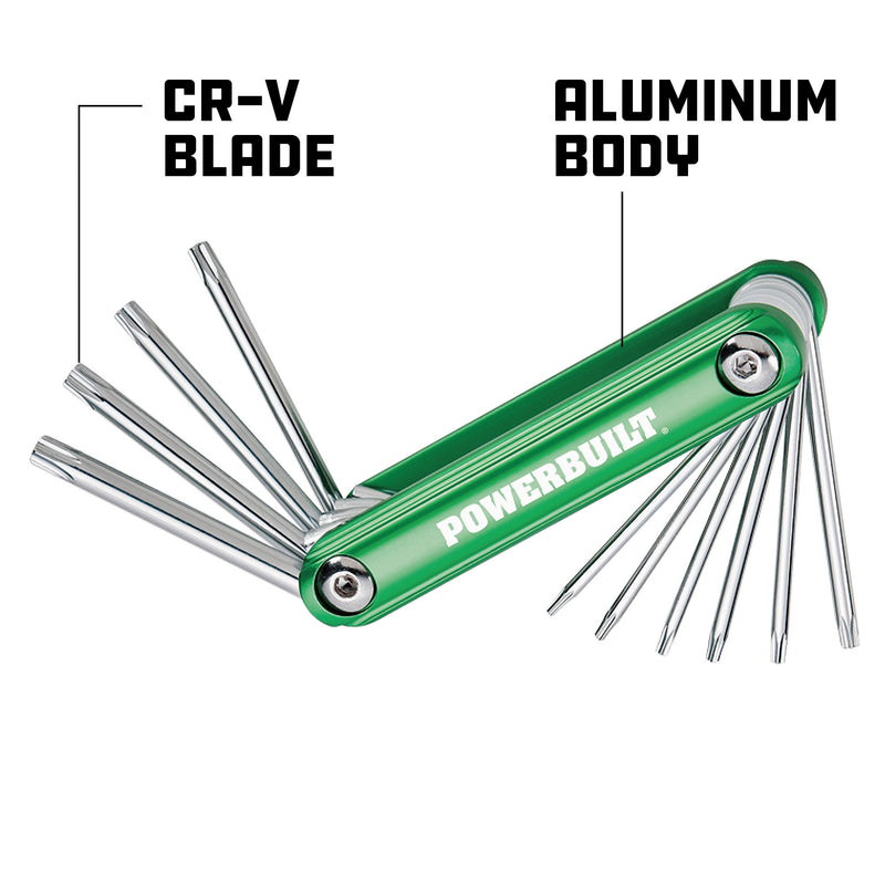 Powerbuilt 10 Piece Folding Star Key Wrench Set - 940954