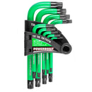 9 Piece Short Arm Tamper-Proof Torx Key Wrench Set