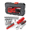 34 Piece 1/4 in. Drive SAE & Metric 6 Pt. Socket Set