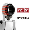 Powerbuilt 8 Size In 1 Metric Reversible Flex-Head Ratchet Wrench, 8mm to 19mm