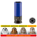 1/2 Inch Drive 3/4 inch ZEON Damaged Lug Nut Remover