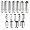 16 Piece 3/8 in. Dr. SAE 12 Pt. Socket Set