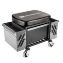Powerbuilt Deluxe Rolling Stool With Expandable Tool Trays - 941918ECE