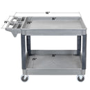 Powerbuilt 46 Inch x 26 Inch Utility Service Cart with 36 Inch x 24 Inch Tray - 941967ECE