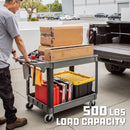 Powerbuilt 46 Inch x 26 Inch Utility Service Cart with 36 Inch x 24 Inch Tray - 941967ECE