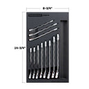 11 Piece Pro Tech Metric Reversible Ratcheting Combination Wrench Set