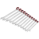 11 Piece Pro Tech SAE Reversible Ratcheting Combination Wrench Set