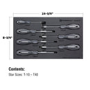 7 Piece Pro Tech Double Injection Torx Screwdriver Set