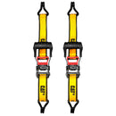 2 Piece 16 Ft. Heavy Duty Ratcheting Tie Down Straps - 1000 Lb.