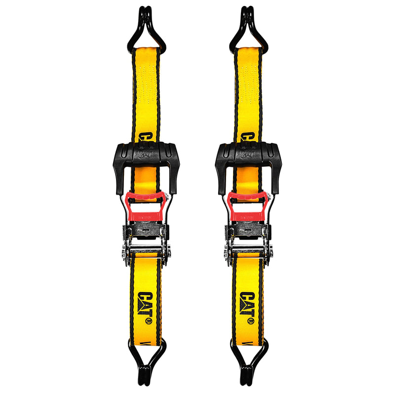 2 Piece 10 Ft. Heavy Duty Ratcheting Tie Down Straps - 1000 Lb.