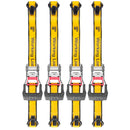 4 Piece 16 Ft. Super Duty Ratcheting Tie Down Straps - 1500 Lb.