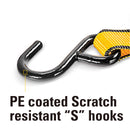 4 Piece 12 Ft. Heavy Duty Ratcheting Tie Down Straps - 600 Lb.