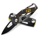 5-1/4 in. Folding Skeleton Knife with Carabiner and Black Blade