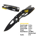 6-1/4 in. Folding Skeleton Knife with Bottle Opener with Black Blade