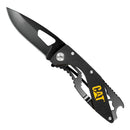 6-1/4 in. Folding Skeleton Knife with Bottle Opener with Black Blade