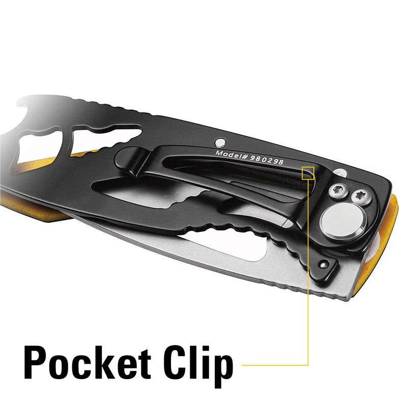 6-1/4 in. Folding Skeleton Knife with Bottle Opener & Polished Blade