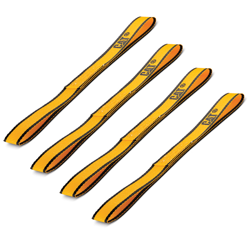 4 Piece Soft Loop Tie-Down Straps Yellow - 1000 Lb.