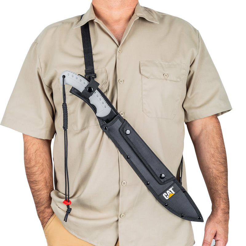 Cat 21 Inch Latin Machete with Sheath and Shoulder Strap - 980409ECT