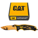 Cat 8 Inch Folding Pocket Knife with Glass Break Gift Box Set - 980646ECT