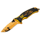 Cat 8 Inch Folding Pocket Knife with Glass Break Gift Box Set - 980646ECT