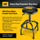 Cat Heavy-Duty Pneumatic Shop Stool, Wrinkle Powder Coat Finish - 980815ECE