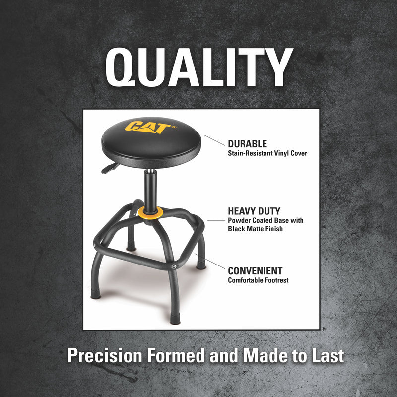 Cat Heavy-Duty Pneumatic Shop Stool, Wrinkle Powder Coat Finish - 980815ECE