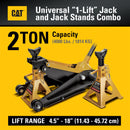 Cat 2 Ton Universal 1-Lift Jack with 3 Ton Jack Stands - 980829ECE
