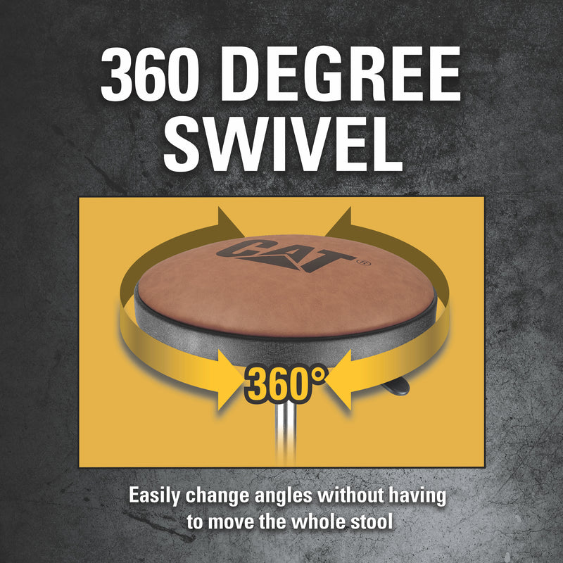 Cat Rustic Designer Shop Stool with Faux-Leather Seat Cushion - 980841ECE