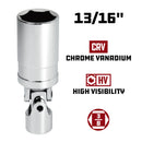 Powerbuilt 3/8 Inch Drive 13/16 Inch U-Joint Spark Plug Socket - 643003