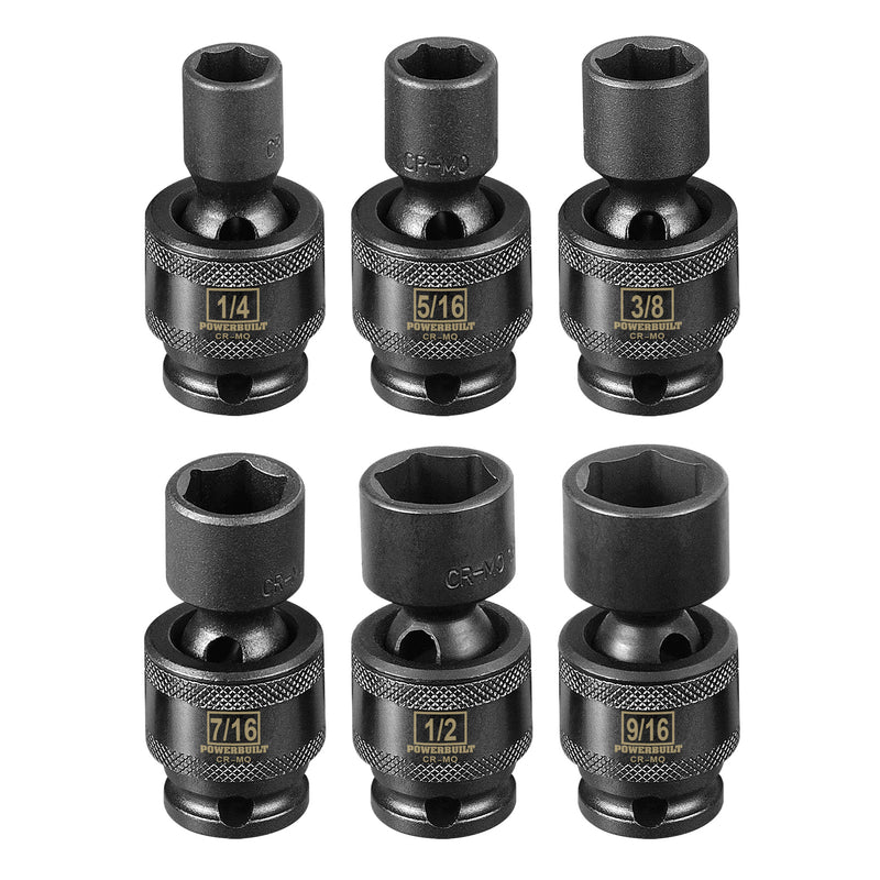 1/4 in. Dr. Universal Joint Impact Sockets - SAE