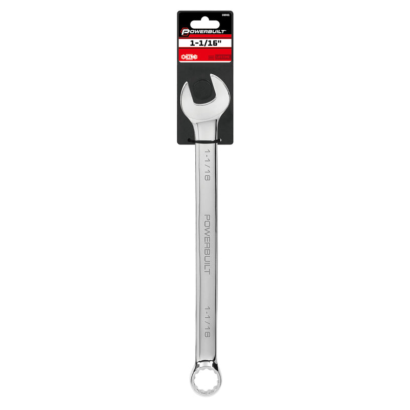 Powerbuilt 1-1/16 Inch Fully Polished Long Pattern SAE Combination Wrench - 640481