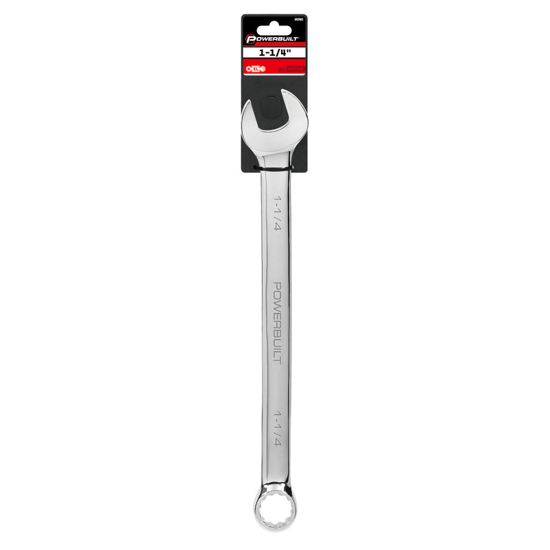 Powerbuilt 1-1/4 Inch Fully Polished Long Pattern SAE Combination Wrench - 640483