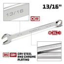 Powerbuilt 13/16 Inch Fully Polished Long Pattern SAE Combination Wrench - 640445